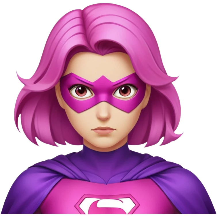 pink violet woman superhero power emoji