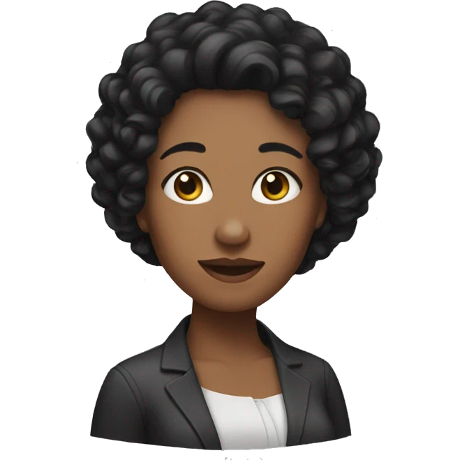 woman with black curly hair emoji