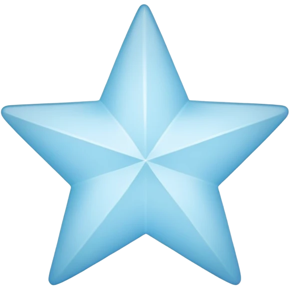 Matte Light blue star emoji