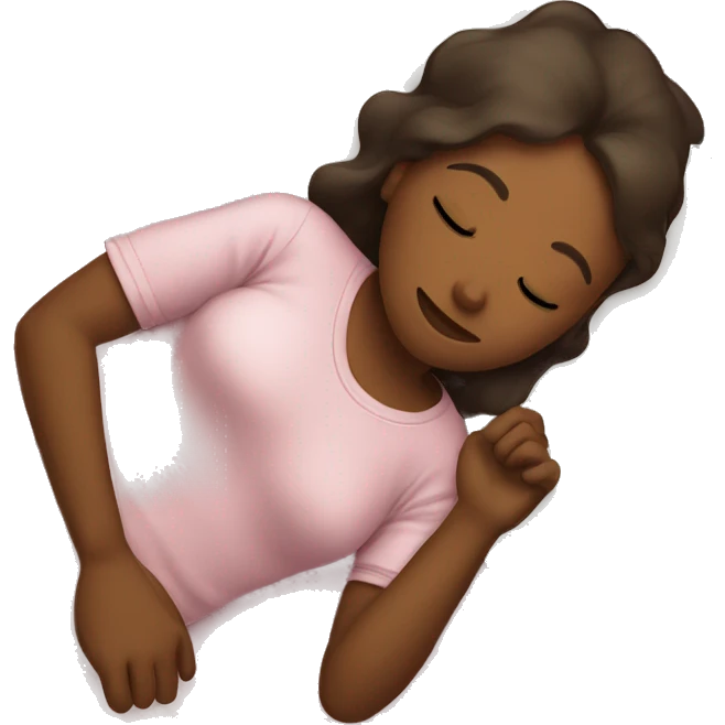 girl sleeping in bed emoji