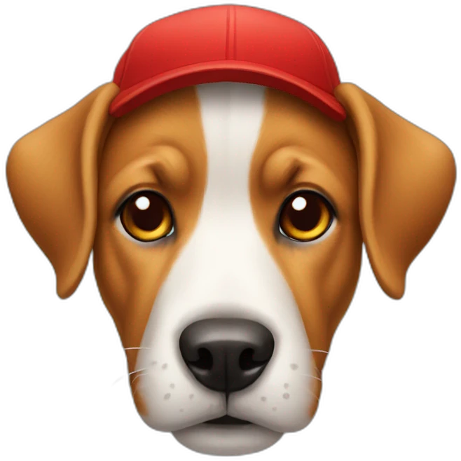 Dog with red cap emoji