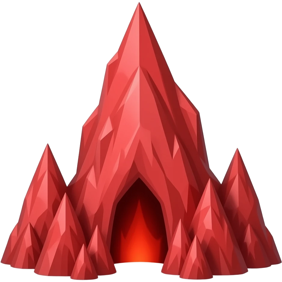 Red cave spike emoji