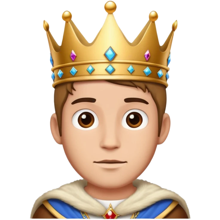 Leon con una corona emoji