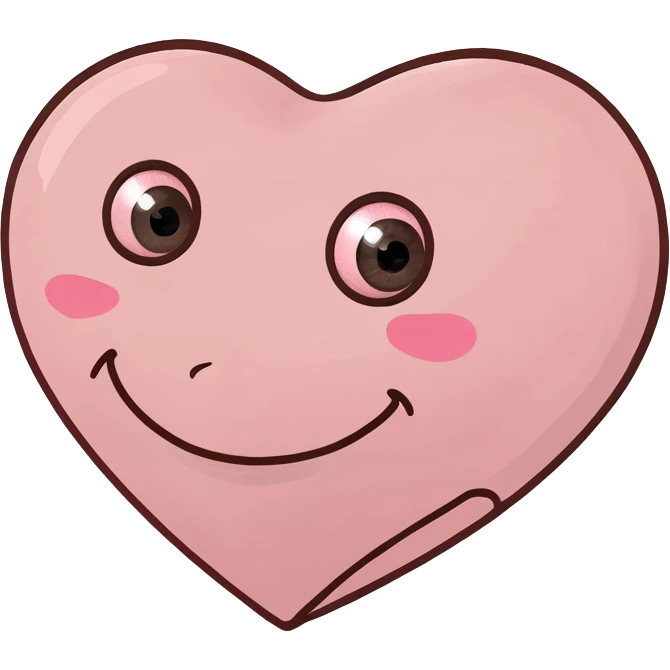 un corazón rosita pastel y chiquito  emoji
