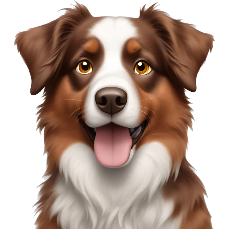 Red Australian shepherd with blue eyes  emoji