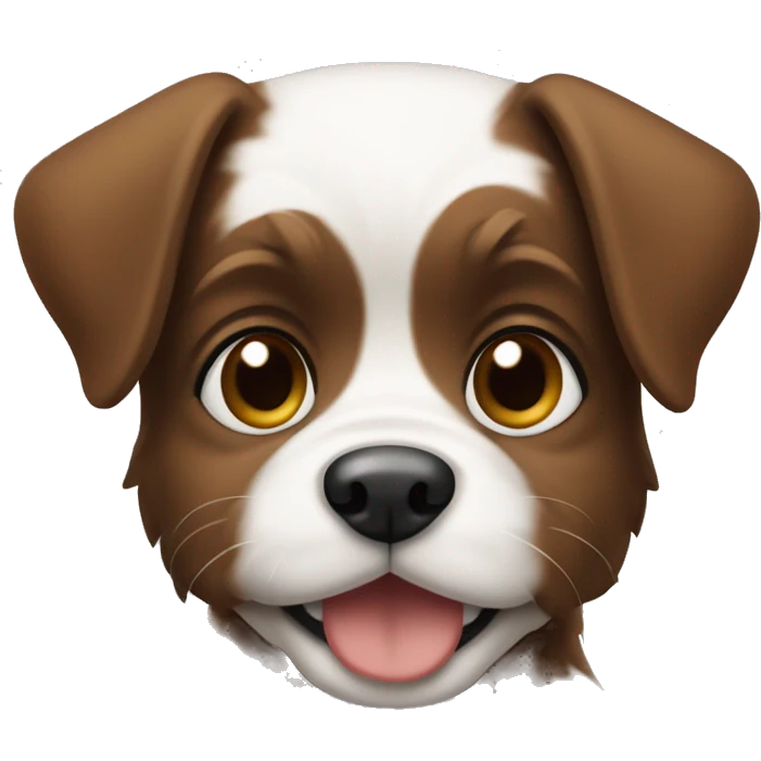 cachorro branco e marrom pequeno   emoji