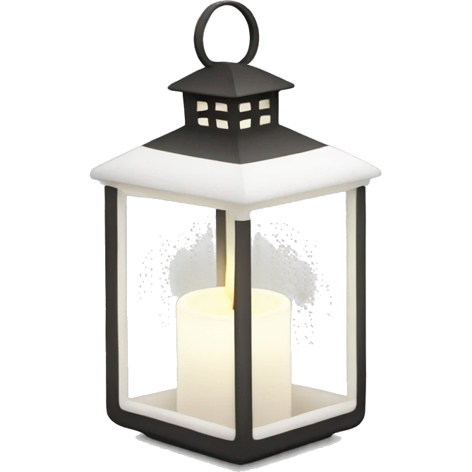 A white lantern with a candle inside emoji