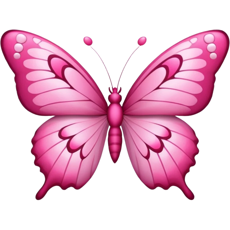 Pink butterfly with hearts emoji