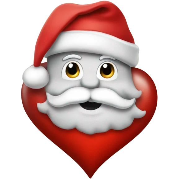 heart with Santa hat on top emoji