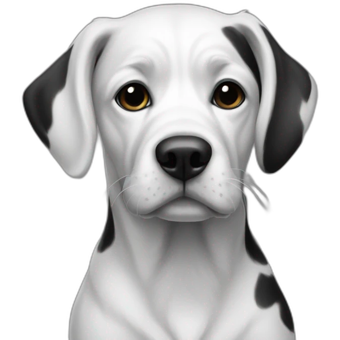 dog american stanford black and white emoji