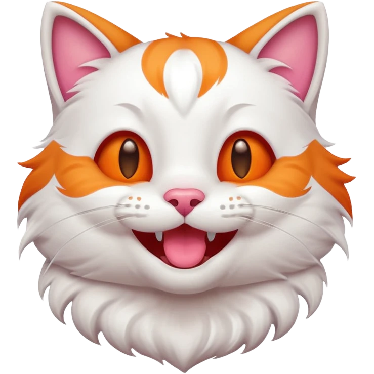 Laughing kitty heart emoji