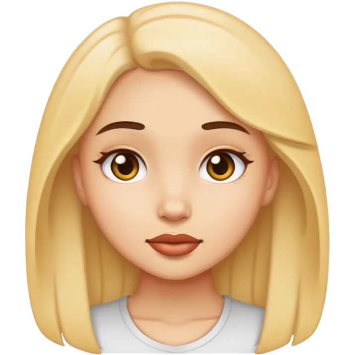 A girl with  emoji