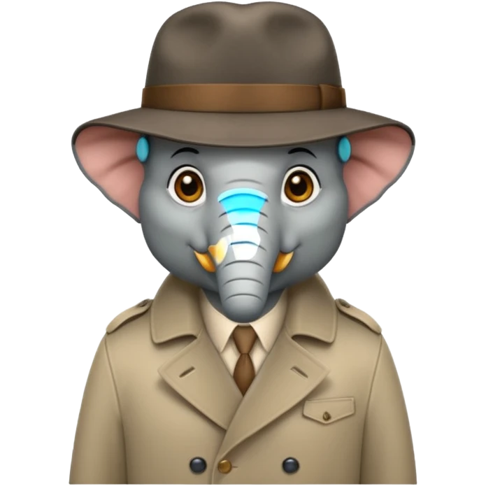 Elephant Detective  emoji