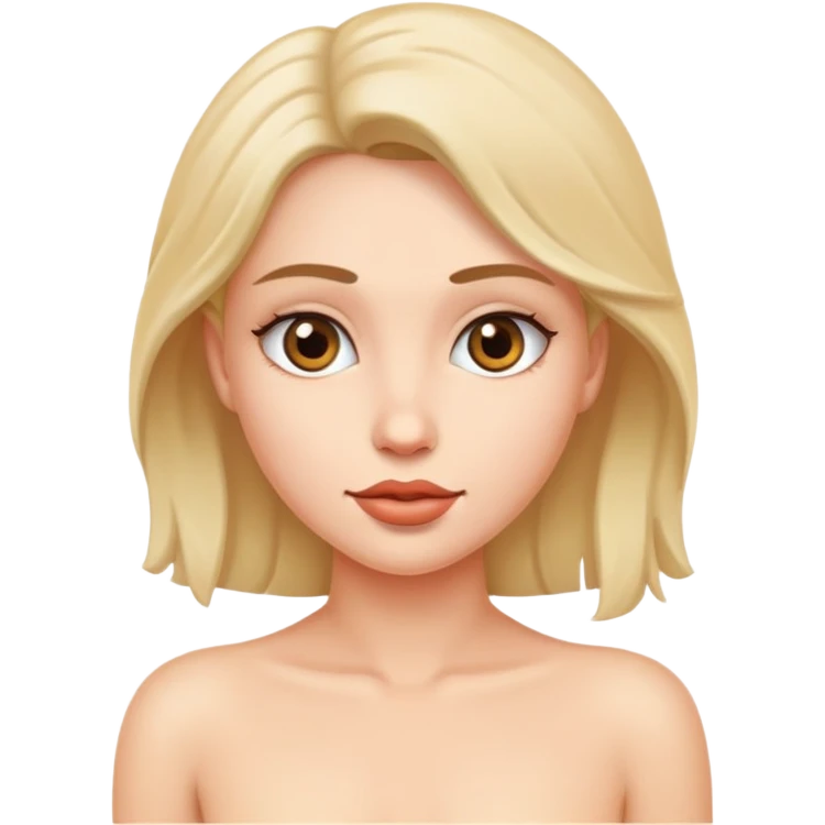 Голая девушка  emoji