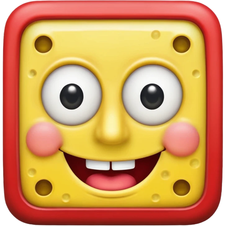 I want SpongeBob in red only  emoji