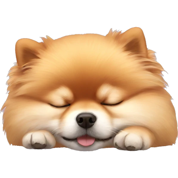 Sleeping pomeranian emoji