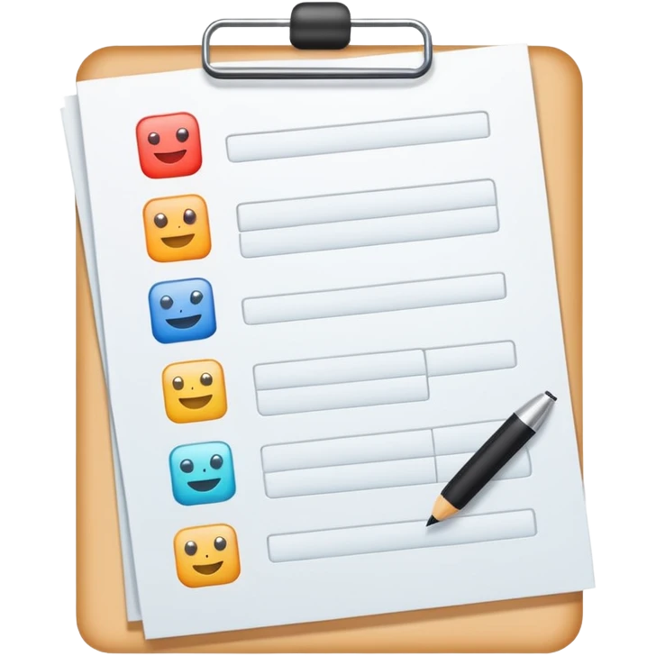paper test with chekbox emoji