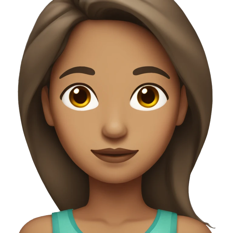 Mexican skin colored woman with brownish hair emoji