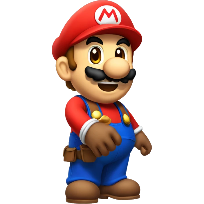Mario playing a kazo emoji