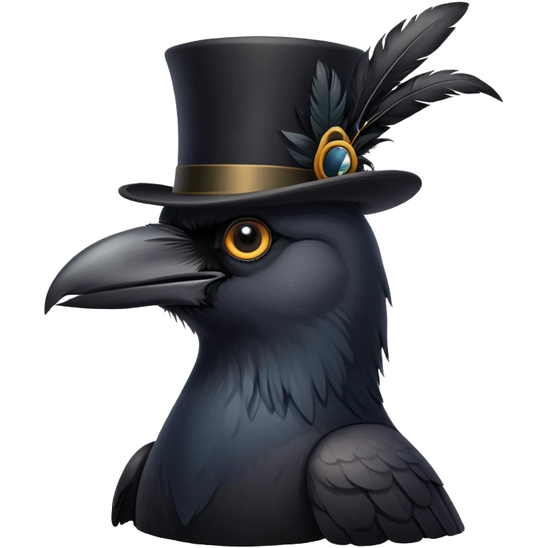 A crow with a tophat emoji