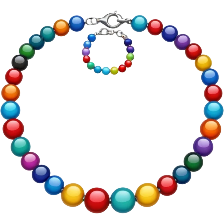 bead collar with colorful round beads emoji