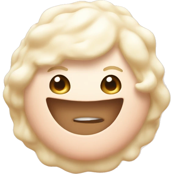 Cream on peach emoji