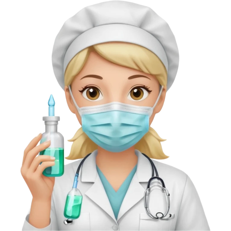 Nurse with serum emoji
