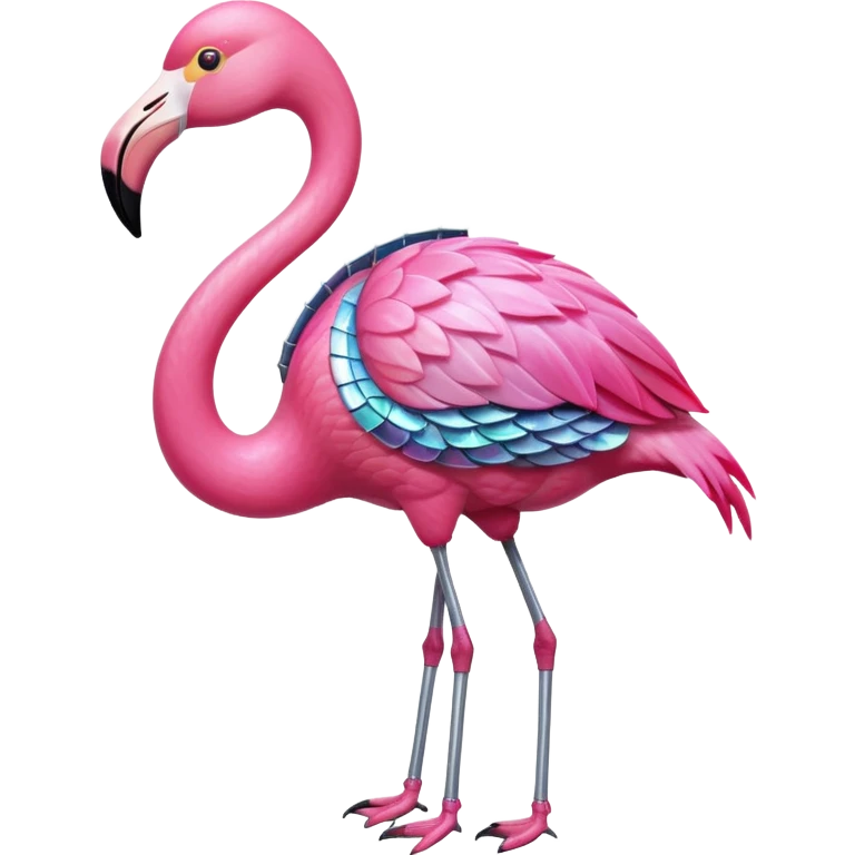 Flamingo in armor emoji