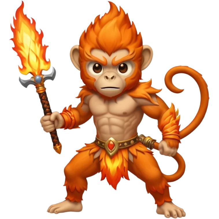 fire elemental monkey warior emoji