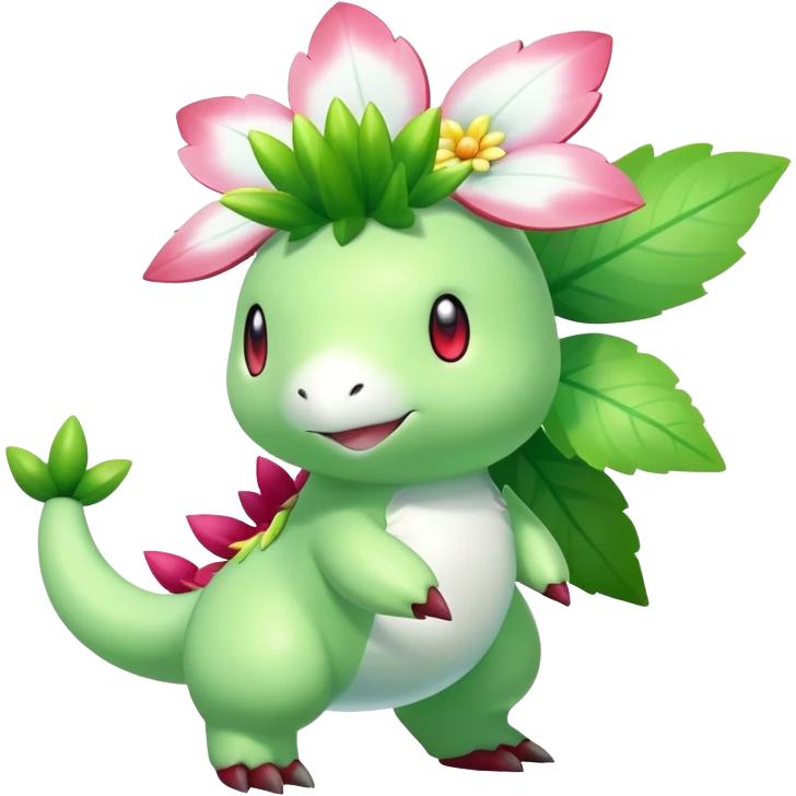 Shiny Shaymin-Amaura-Meganium-Hybrid (Full body) emoji