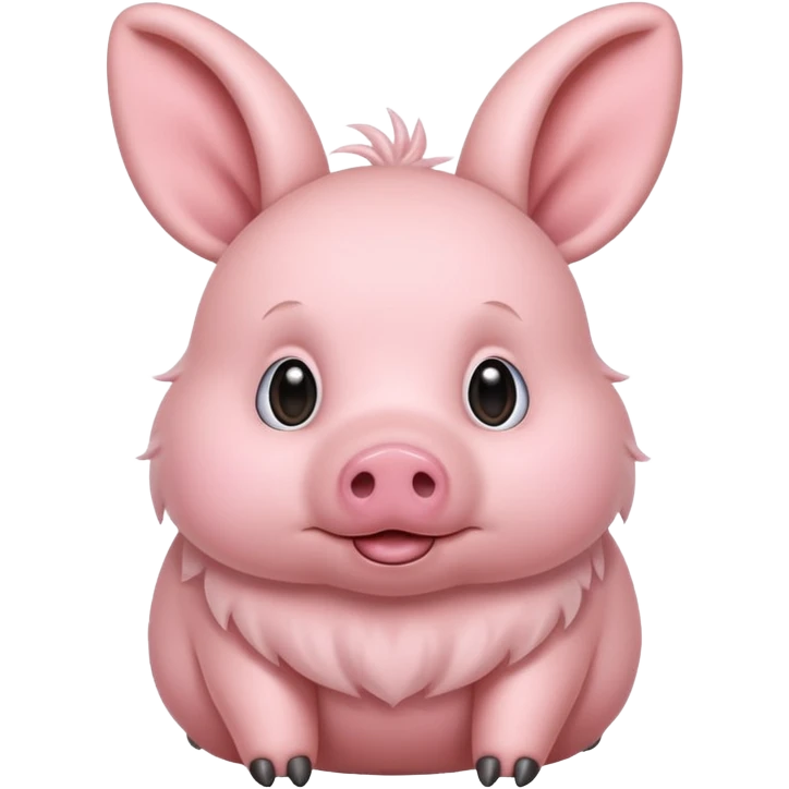 a mix of a pig and a rabbit. emoji