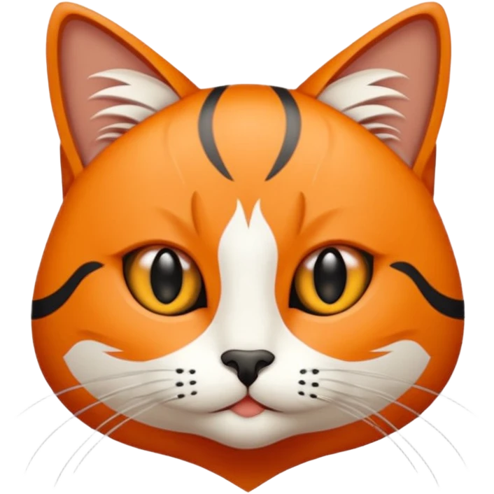 Elinde bicak olan caliko cinsi bir kedi emoji