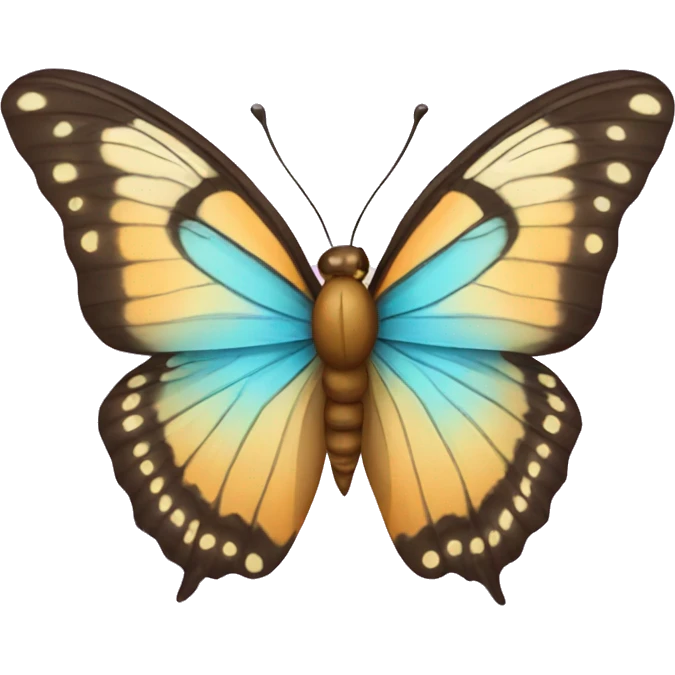 butterfly with a heart emoji