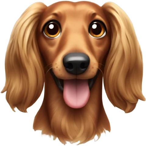 Long haired sausage dog emoji