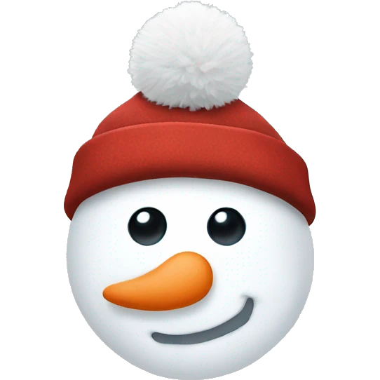 a snowman in a Christmas hat emoji