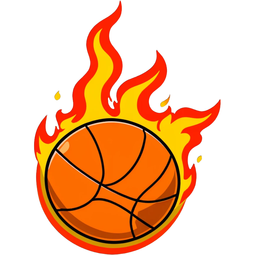 basketball on fire emoji