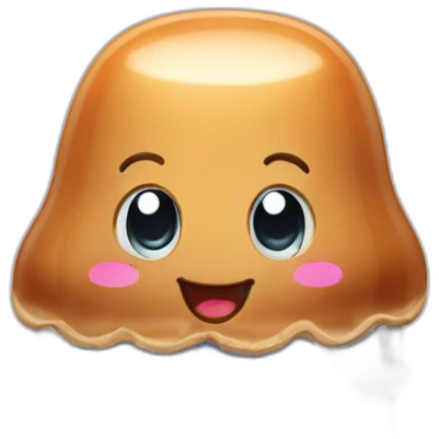Peanut butter cute jellyfish winking emoji