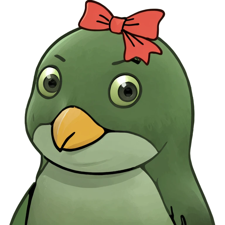 Penguin with bow on head emoji