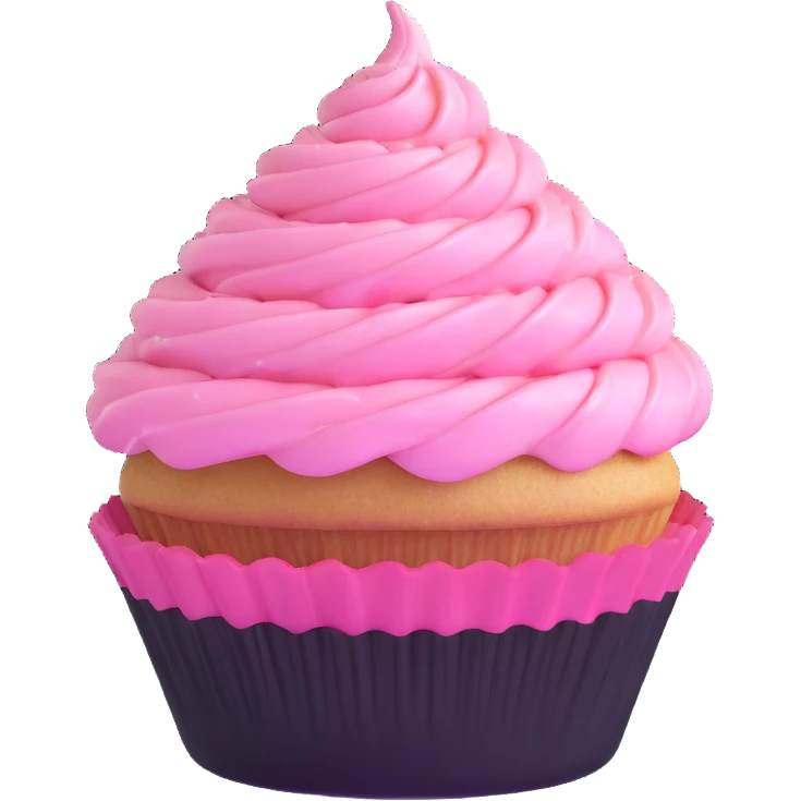 cupcake with pink icing emoji