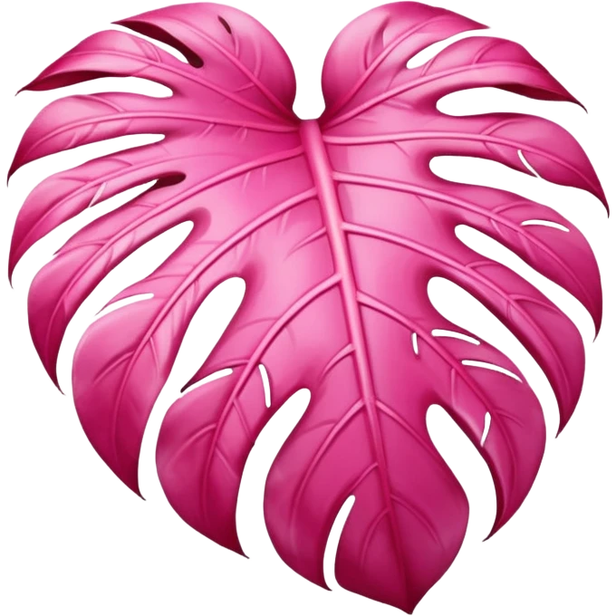 pink monstera leaf emoji