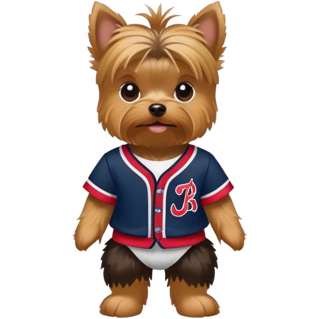 yorkie in braves outfit emoji