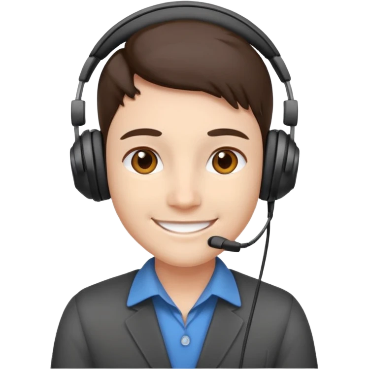 office worker with headphone emoji