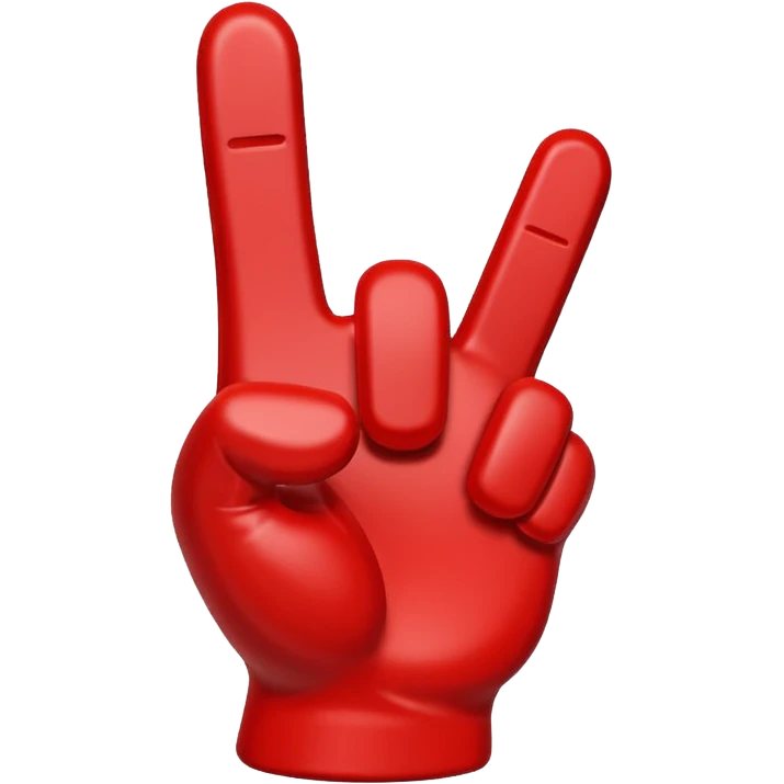 foam finger american football blue (#00A3E0) and red (#F9423A) emoji