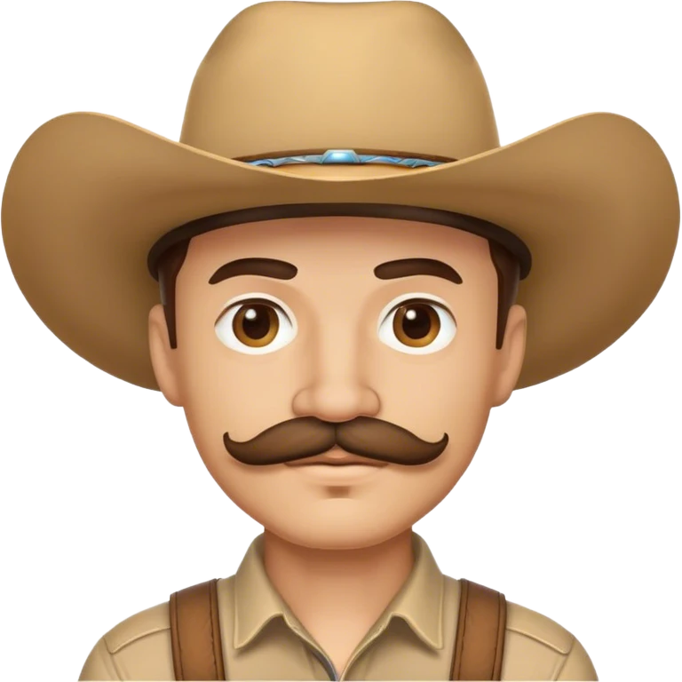 mies jolla cowboyhattu ja viikset emoji