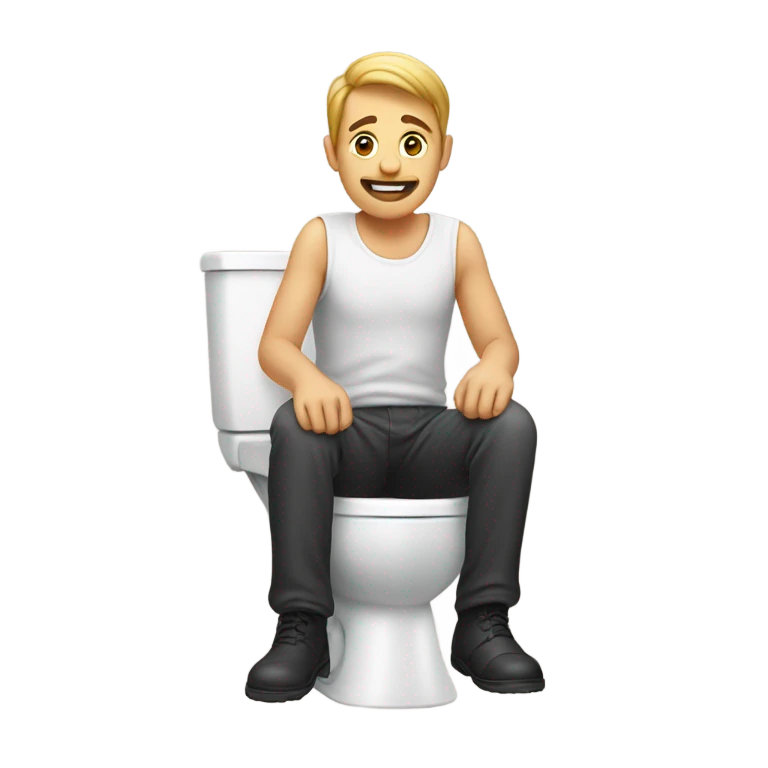 Man sitting on a toilet  emoji