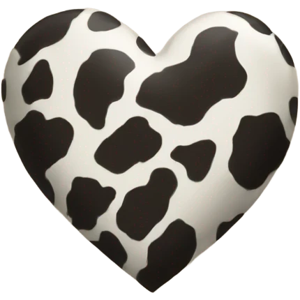 cow print heart emoji