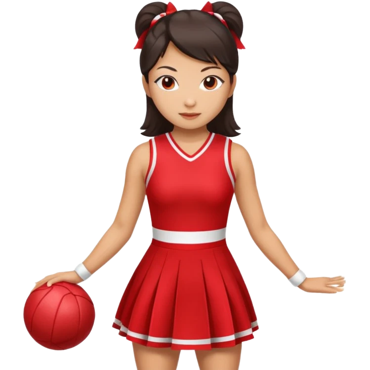 cheer leader dress, asian emoji