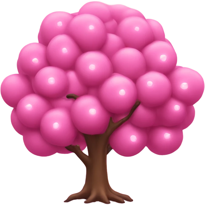 Large pink tree with lights  emoji