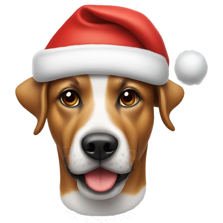 dog wearing santa hat  emoji