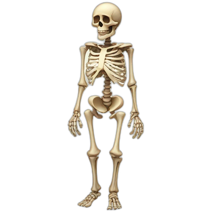 Human skeleton standing emoji